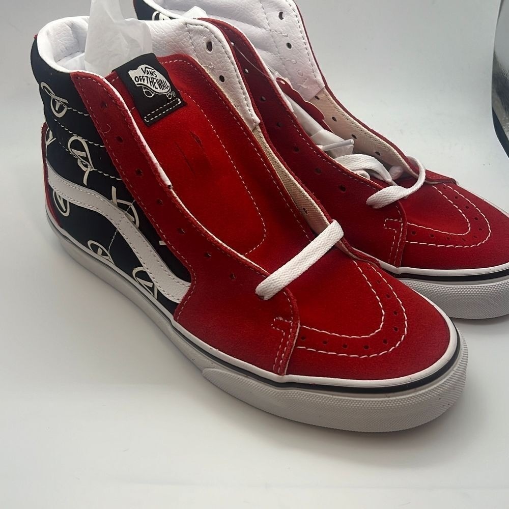 Vans Sk8-Hi circle V high top casual skate sneaker shoes Women's 8 | Men 6.5 NEW